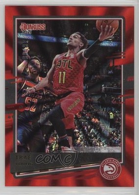 2020-21 Panini Donruss Red Laser 99/99 Trae Young #153 0uh2
