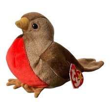 Ty Beanie Baby Early The Robin Bird Plush Stuffed Animal