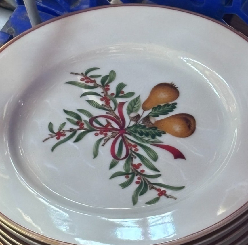 Set of 4 Royal Gallery Queensberry Salad Plates Christmas