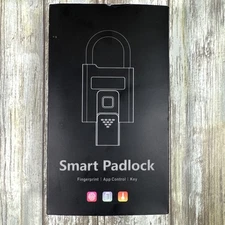 Fingerprint Padlock with Key Backup, Heavy Duty Weatherproof Bluetooth Pad Lock