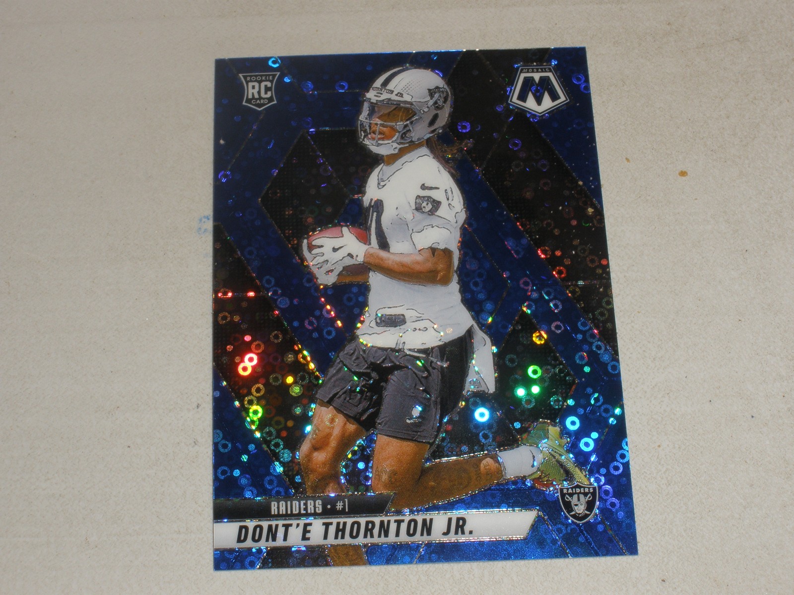 2025 Panini Mosaic No Huddle Blue Prizm #369 Dont'e Thornton Jr 66/99 Rookie RC
