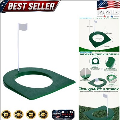 Compact Indoor Golf Putting Cup with Flag - Lightweight & Accurate Practice