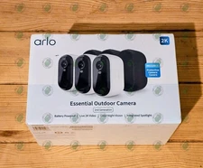 Arlo Essential Outdoor Camera 2K - 2nd Generation - 3 Pack **NEW and SEALED**