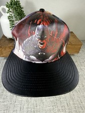BATMAN DC Sublimated Print All Over Imitation Leather Snapback Hat EC