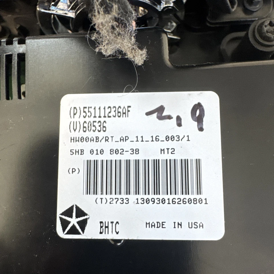 2013 Chrysler town and country heater AC climate control panel 55111236AF Foto 4 de 4