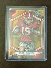 BROCK BOWERS Georgia 2023 Bowman University Best Football GOLD Refractor # 01/50