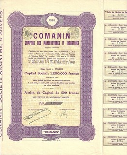COMANIN Comptoir des Manufactures et Industries 1928