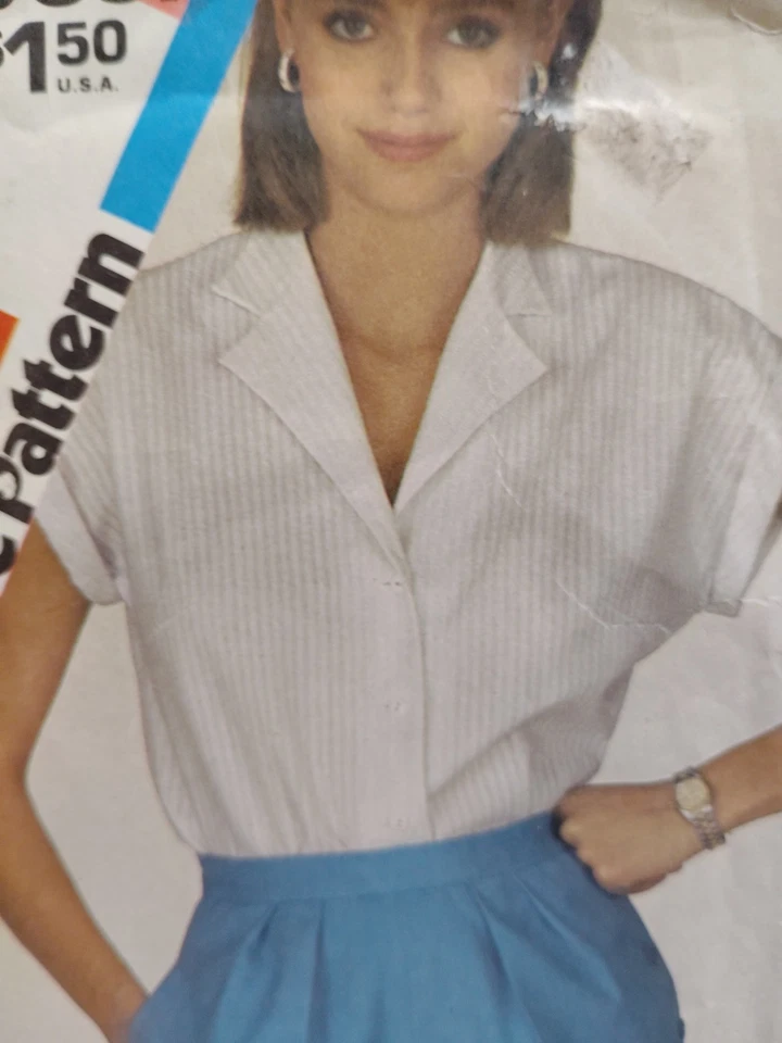 Simplicity ESP 6057 Shorts Shirt Sewing Pattern Ladies 10 12 14 UC Button Front - Image 3 of 4