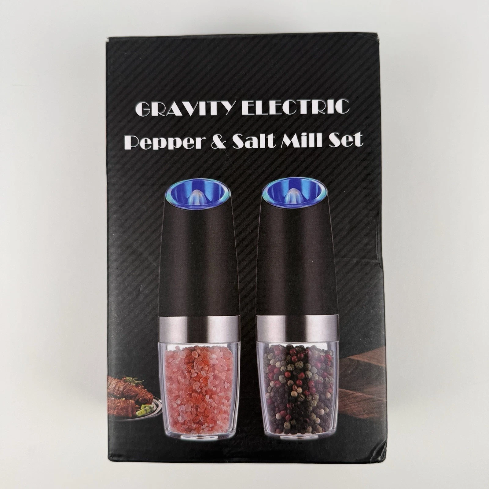 Gravity Electric Salt And Pepper Mill, Tilt To Grind Automatically Battery-Test