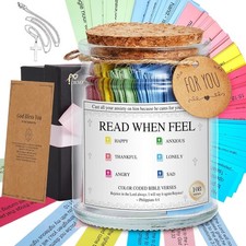 Bible Verse Jar, Read Me When Bible Verses Jar for Emotions and Feelings, Christ