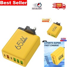 Power Your Devices with a 6-Port 65W USB C Charger - Lightweight and Portable