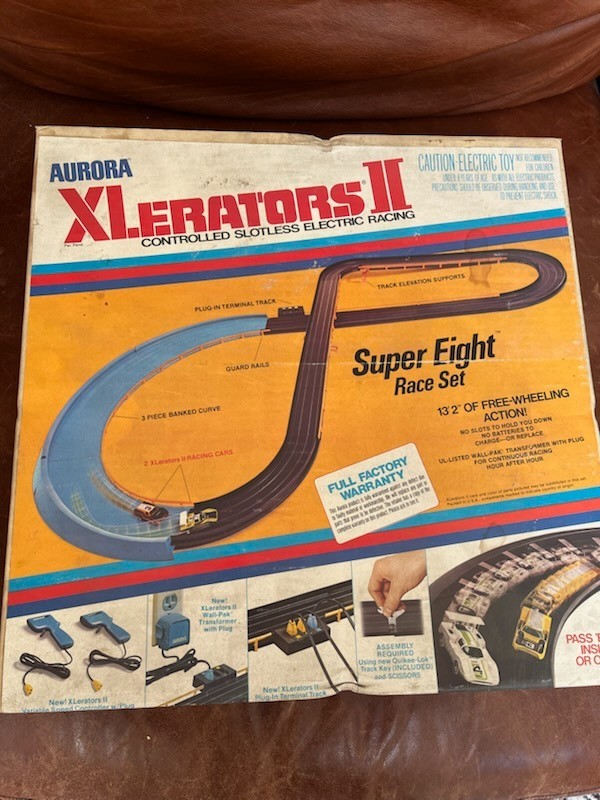 Vintage 1976 Aurora XLerators II Super Eight Slot Car Race Set w Box - Unused