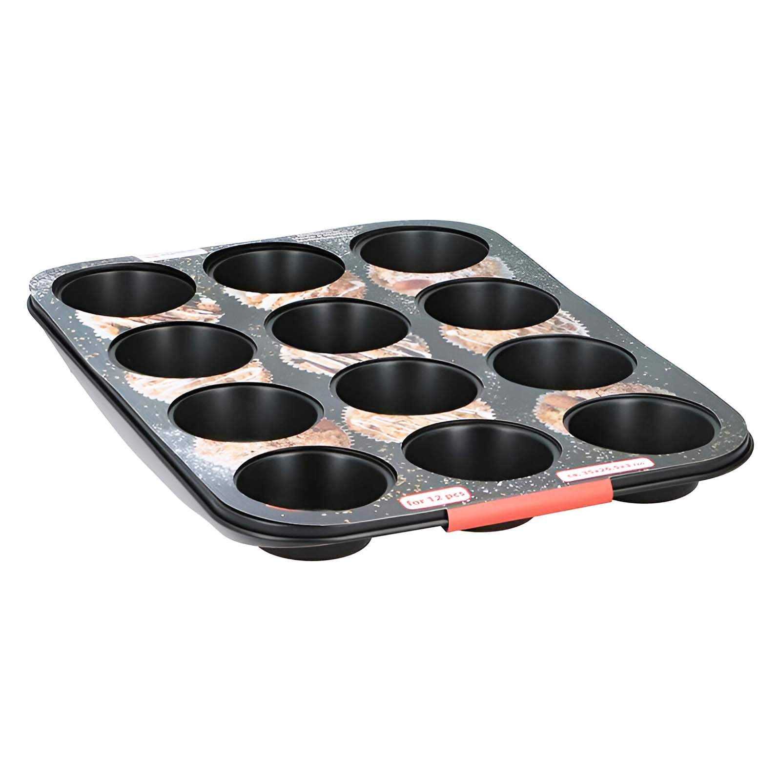 Moule à muffins Alpina 12 cavités antiadhésif pour une cuisson homogène des gâteaux