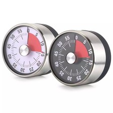 60 Minutes Reminder Loud Alarm Clock Kitchen Mechanical Timer Cooking Magnetic