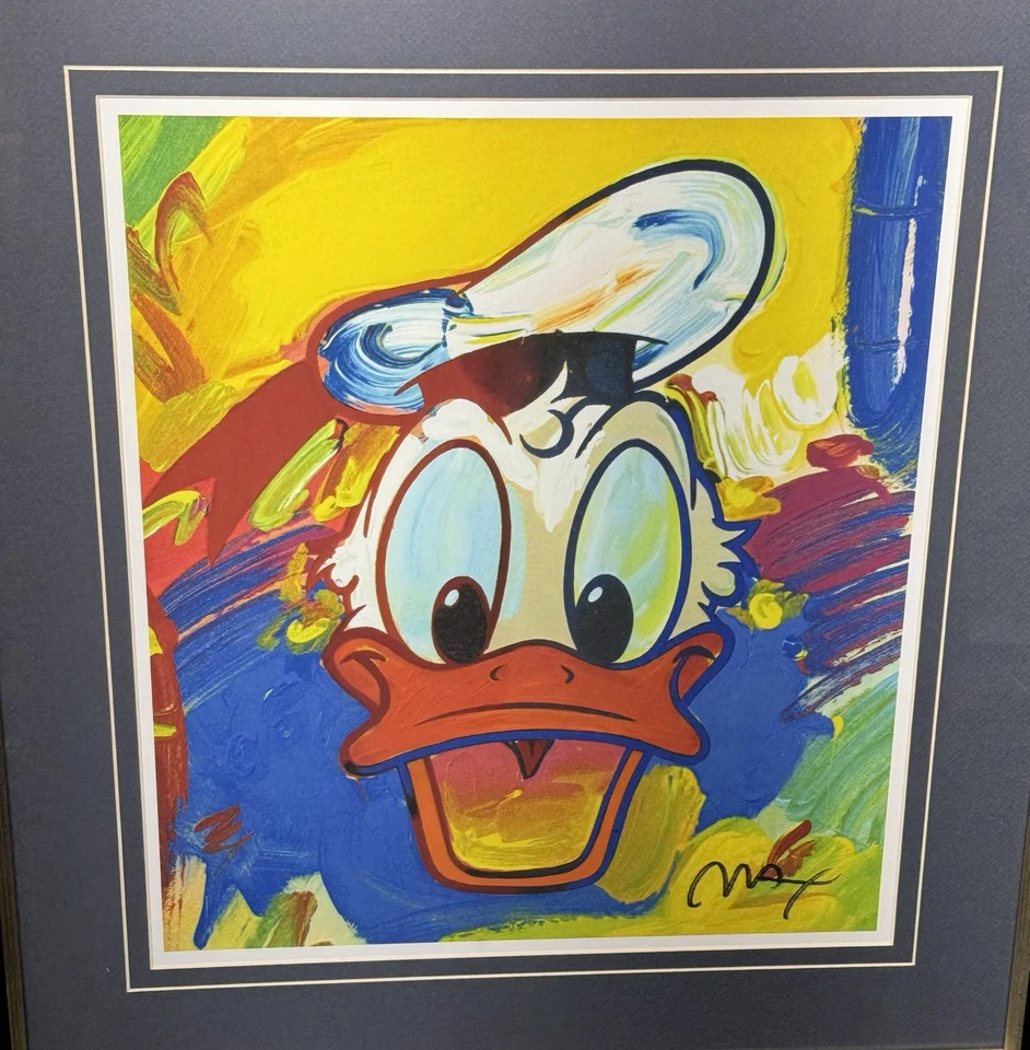 Impresión enmarcada de arte pop del pato Donald Peter Max - Edición limitada de Disney Foto 2 de 4