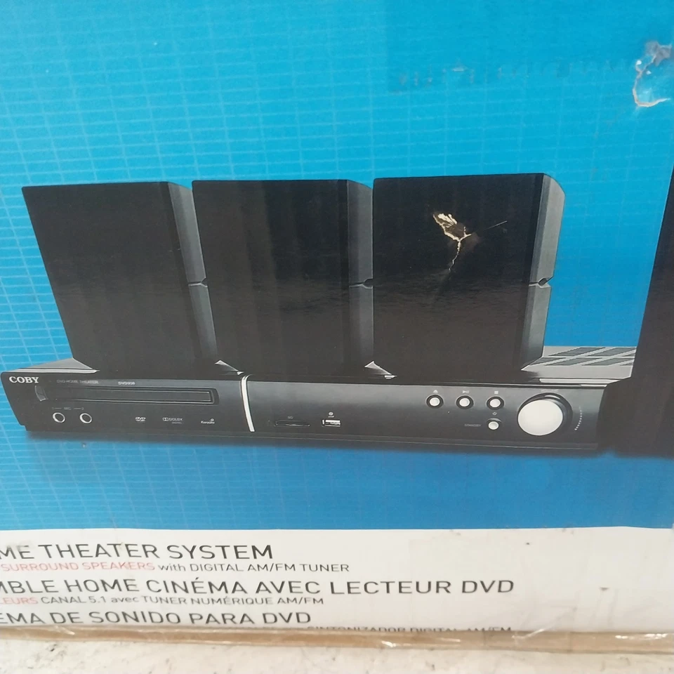 Coby DVD938 5.1 Channel DVD 600 Watt Home Theater System New Complete - Image 4 of 4