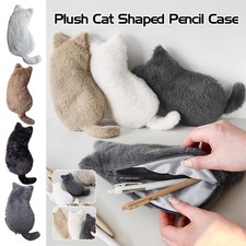 Cute Plush Cat Pencil Case Stationery Box Lightweight Large Capacity Pens Bag