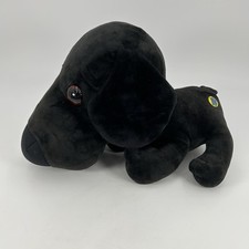 Big Head First Black Puppy Dog Plush Stuffed Animal Toy