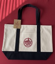 BRAND NEW w/ Tags - Trader Joe  s - Canvas Tote Shopping Bag - LARGE NAVY BLUE