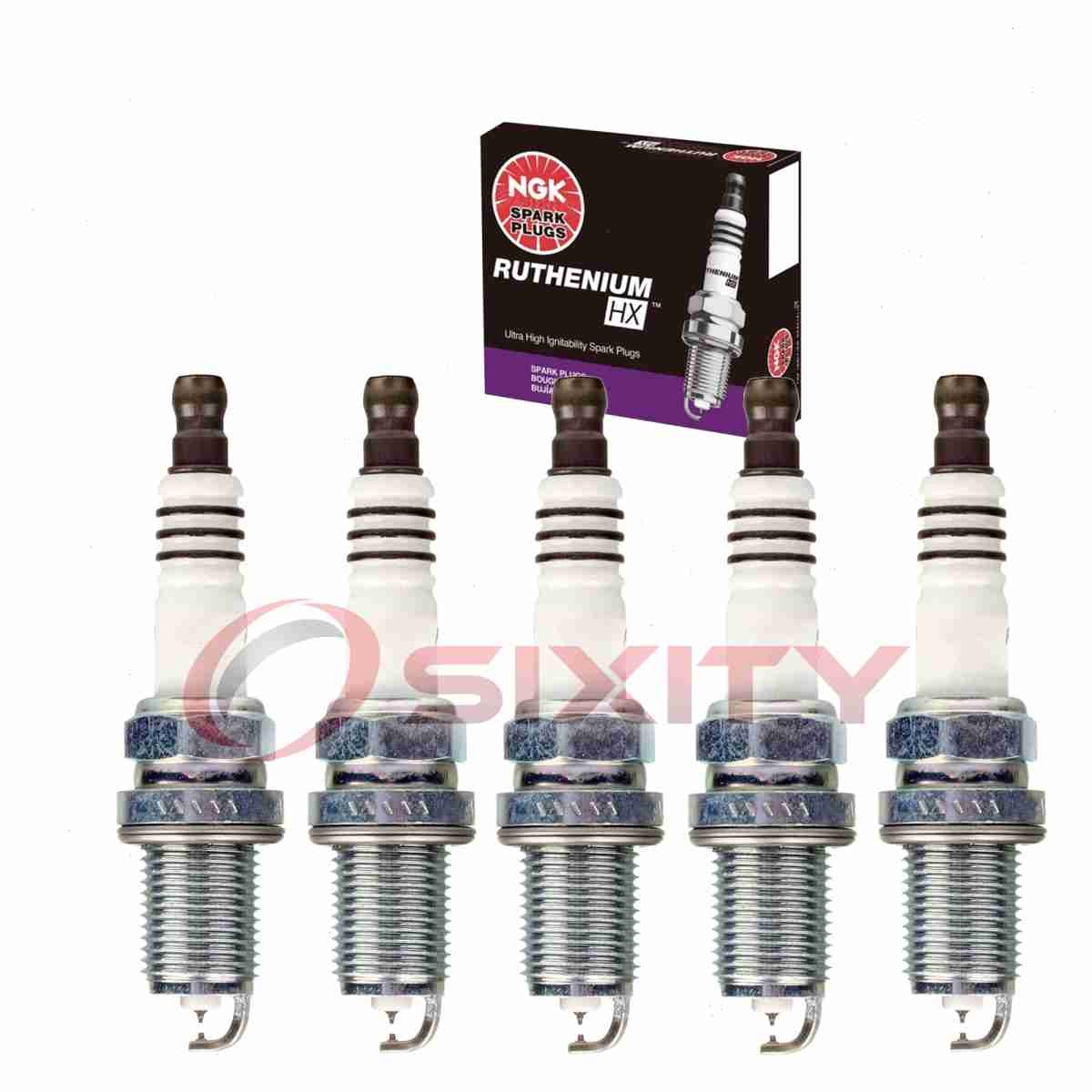5 pcs NGK Ruthenium HX Spark Plugs for 2004 Volvo S60 2.4L L5 - Engine Kit zh