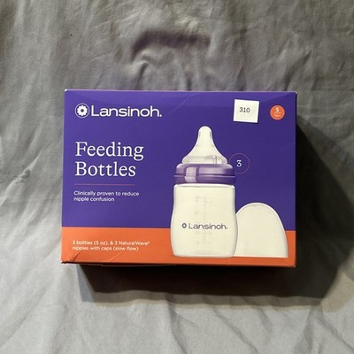 Lansinoh Breastmilk Feeding Bottles with NaturalWave Nipple (3x 5 oz. bottles)
