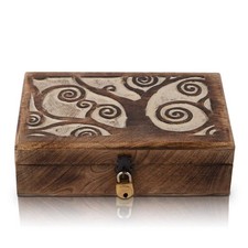 Great Birthday Gift Handmade Decorative Wooden Jewelry Box With Tree Of Life ...