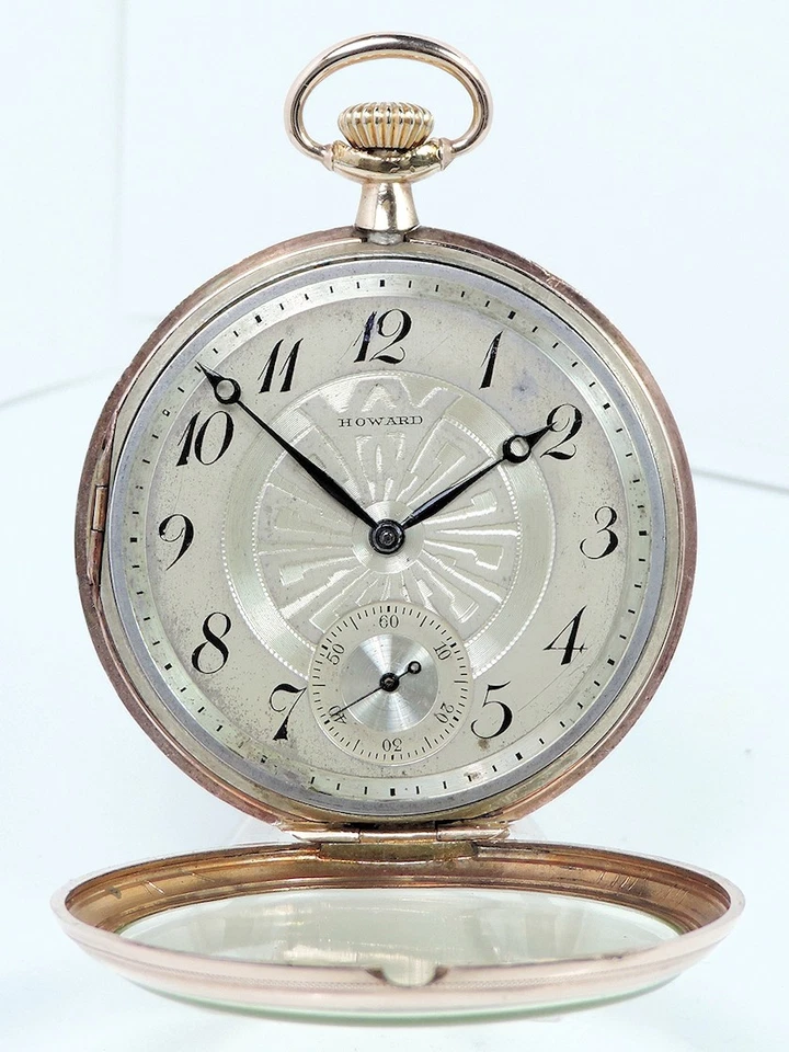1922 E. Howard 12 Size Pocket Watch, 17 Jewels, With Box & Chain. Restored! - Image 4 of 4