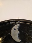 J. Kemper Pottery Black Round Mirror With Owl, Moon And Ivy Signed, 10 Inches — photo 8