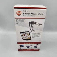 CTA Digital: 2-in-1 Kitchen Tablet Stand Wall/Desktop Mount W/Stylus for 7-13 NE