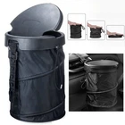 Portable Car Truck Mini Trash Can Garbage Waste Bin Bag Organizer Travel Stoarge