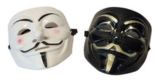 V for Vendetta Guy Fawkes Anonymous Hacker Villain White Black Face Masks