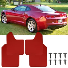 For Chevrolet Camaro 4Pcs Red Front Rear Rally Mud Flaps Splash Guards Mudguard