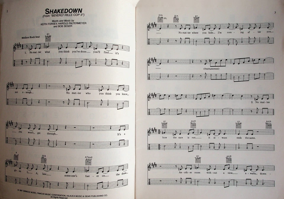 Bob Seger Silver Bullet Band The Best Of Guitar Tab Piano Sheet Music Songbook - Image 3 of 4