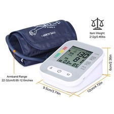 3"LCD Automatic Upper Arm Blood Pressure Monitor BP Gauge Voice Broadcast 2 User