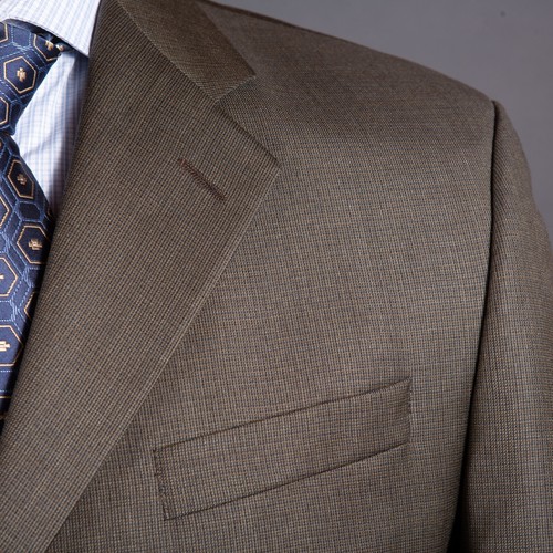Chaps Mens Sport Coat 40L Olive Wool & Cashmere Blazer Suit Jacket Business - Picture 4 of 10