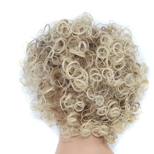 Fluffy Curly Wig Headset Women's Miss Short Afro Hair Wigs for Woman Golden - Bild 10 von 12