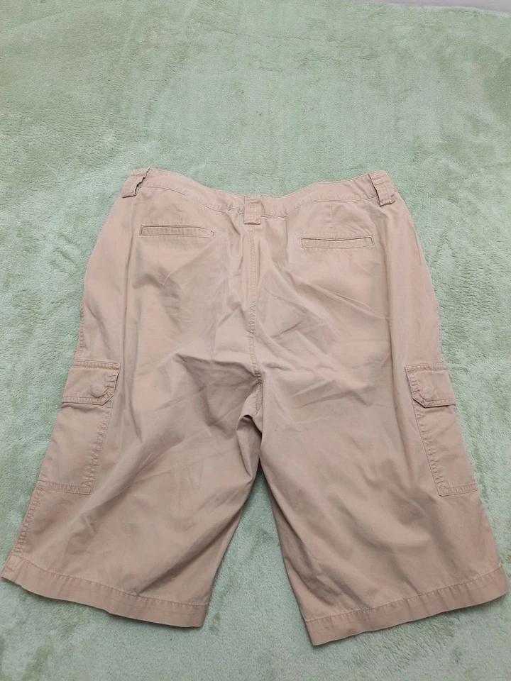Lauren Ralph Lauren Shorts Women's 14W Tan Bermuda Casual Cotton Blend - Image 2 of 4