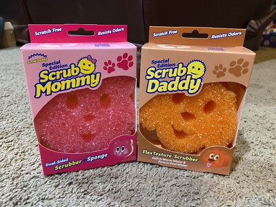 Scrub Daddy & Mommy Puppy Dog Kitty Cat Special Edition Scrubber Sponge New Pets