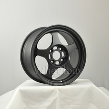 4 Rota Wheels Slipstream 15x7 4x100 40 Hb 56.1 S Black Hubcentric 12.7 Lbs