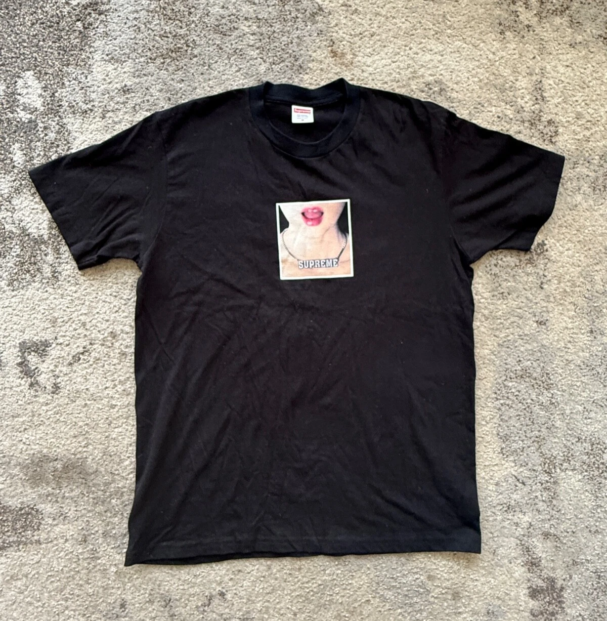 Supreme Necklace Tee Shirt Noir Black Medium M Homme Men's Necklace SS18