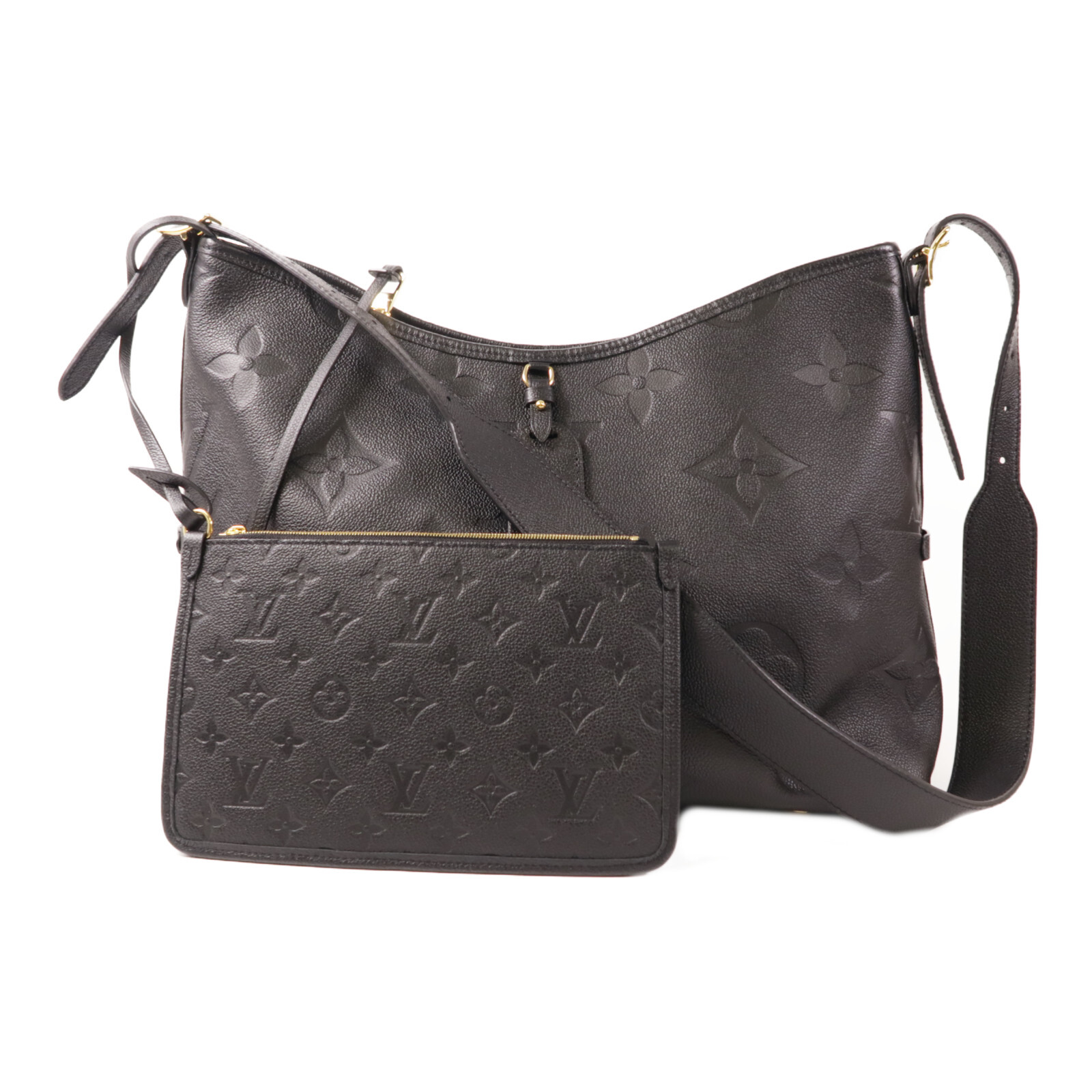 Louis Vuitton Monogram Empreinte Black CarryAll Shoulder Bag GHW M46669-image