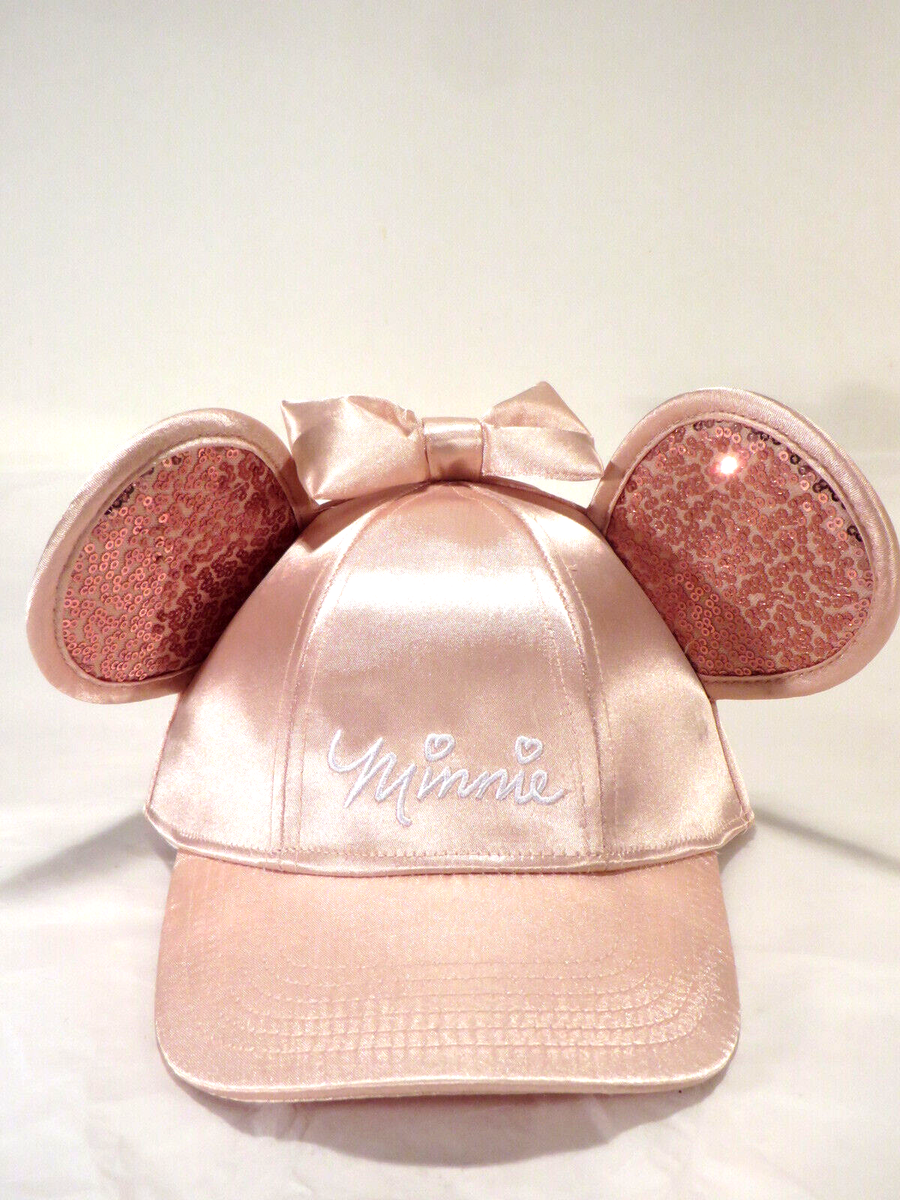Disney Minnie Mouse Baseball Cap Hat w/Ears Rose Gold  display picture 1
