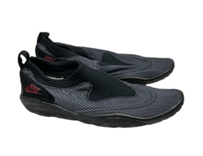 Vintage Nike Aqua Sock Water Shoes Gray Black W/Red Swoosh Mens