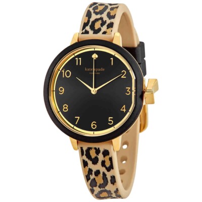Kate Spade F1801 Womens KSW1485 Leopard Park Row Quartz Watch