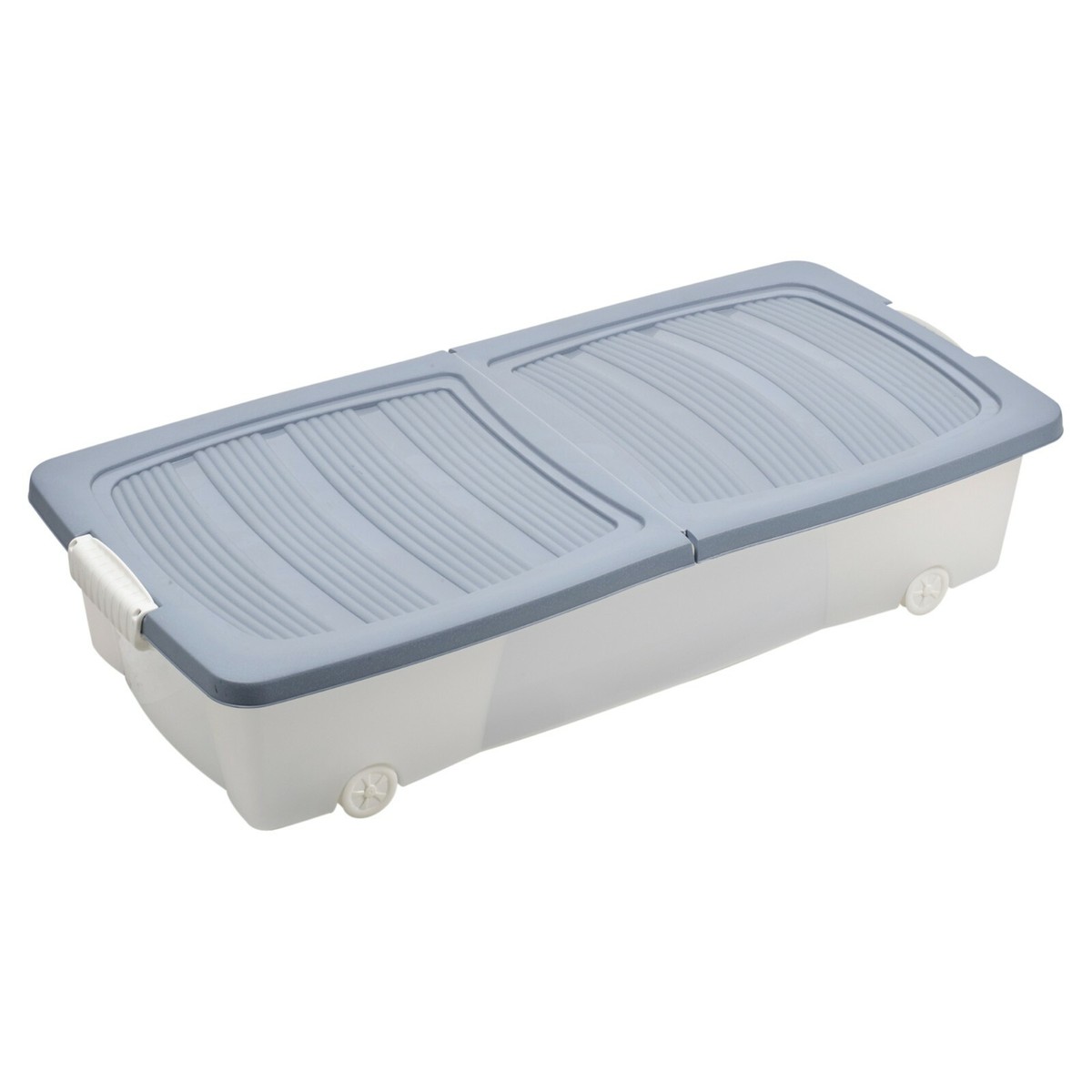 40 or 55 Litre Large Under Bed Plastic Storage Box Wheeled w/Lids