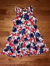 NWT Girls Justice Floral Fit Flare Dress Size 10 1/2