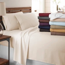 Bed Sheets Hypoallergenic 4 Piece Set - Kaycie Gray Hotel Collection