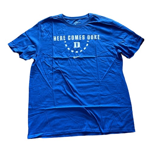 NWTs Duke BLUE DEVILS Basketball Nike DriFit Size XL Here Comes Duke