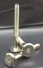 (10) CHROME 1/4-20 X 60MM (2 3/8") FLAT SOCKET HEAD JOINT CONNECTOR BOLT LD