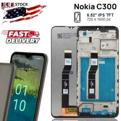 LCD Display Touch Screen Digitizer Assembly Frame For Nokia C300 TA-1515 N155DL
